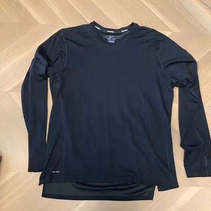 Mens part wool running shirt
